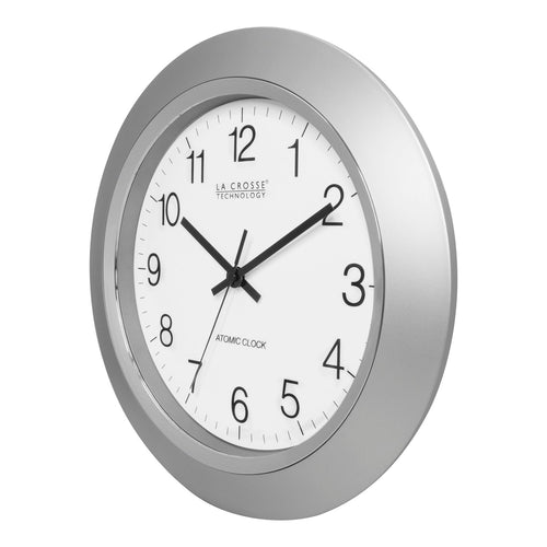 La Crosse Technology Atomic Wall Clock Silver
