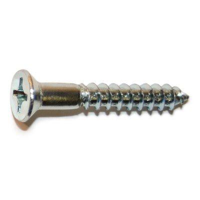 Monster Fastener Zinc Plated Steel Phillips Flat Head Wood Screws