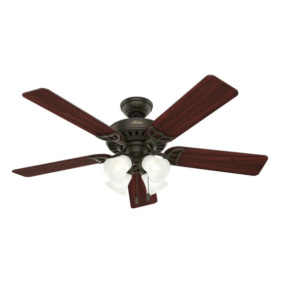 Hunter Fan Studio Series With 4 Light 52 Inch 52 Inch Ceiling Fan with Light Kit (52