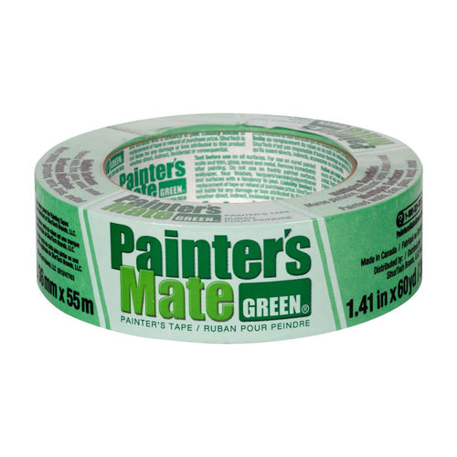 Painter's Mate Green 8-day Painting Tape, 1.41 Inch X 60 Yards, 4-Pack (1.41 x 60')