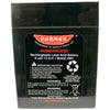 PARMAK REPLACEMENT BATTERY FOR PARMAK FENCERS (6 VOLT, BLACK)