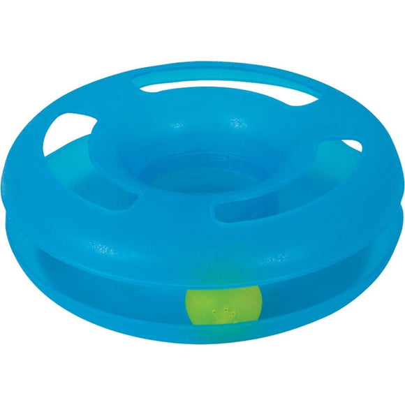 CRAZY CIRCLE CAT TOY (LARGE, LIGHT BLUE)