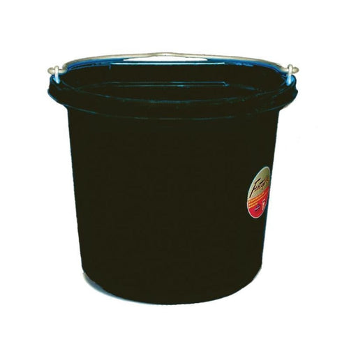 FORTEX FLAT BACK BUCKET (24 QUART, BLACK)