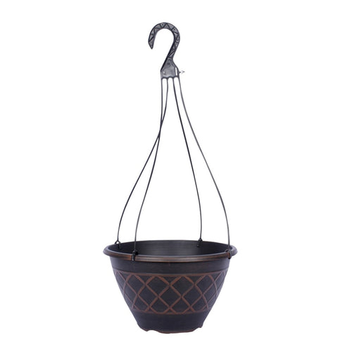 LACIS HANGING BASKET PLANTER (12 INCH, BROWN)